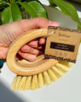 Bamboo Oval Vegetable Cleaning Brush