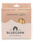 Beeswax Mini Tapered Candles: Set of 10