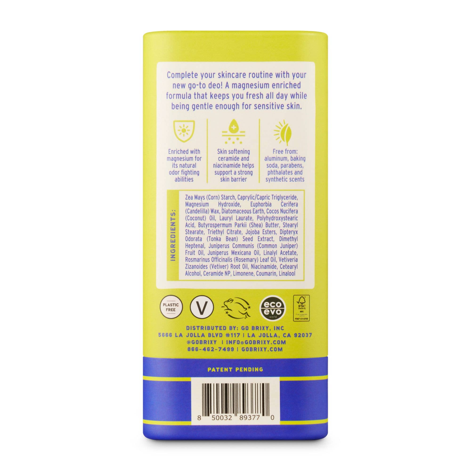 Deodorant: Magnesium Enriched & Aluminum Free