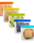 Reusable Flat Sandwich Bags: 5-Pack