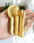 Bamboo Teaspoon Measuring Set