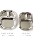 Camping Tray: Stainless Steel