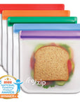 Reusable Flat Sandwich Bags: 5-Pack