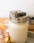 Pourable Jar Lid: Wide Mouth Stainless Steel