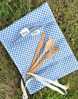 Cotton Utensil Roll: Picnic Checkered