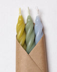 Spiral Beeswax Candles - Set of 3
