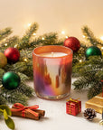 Pink Iridescent Candle: White Oak Vanilla