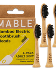 Bamboo Toothbrush Head: Pack of 4