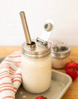 Pourable Jar Lid: Wide Mouth Stainless Steel