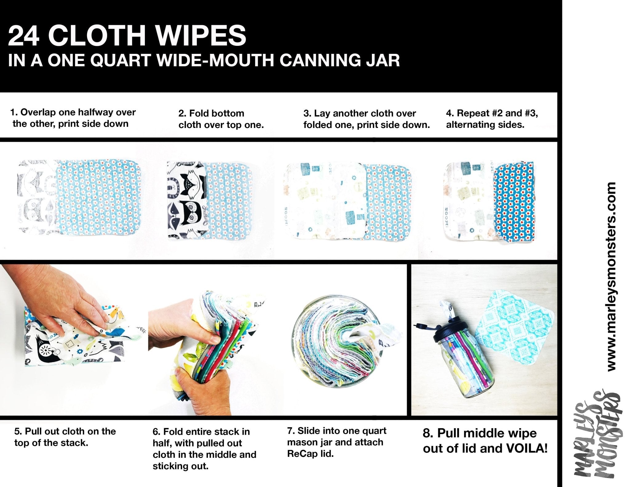 Cloth Wipes In Jar - Marley's Monsters