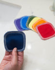 Facial Rounds in a classic rainbow array of colors