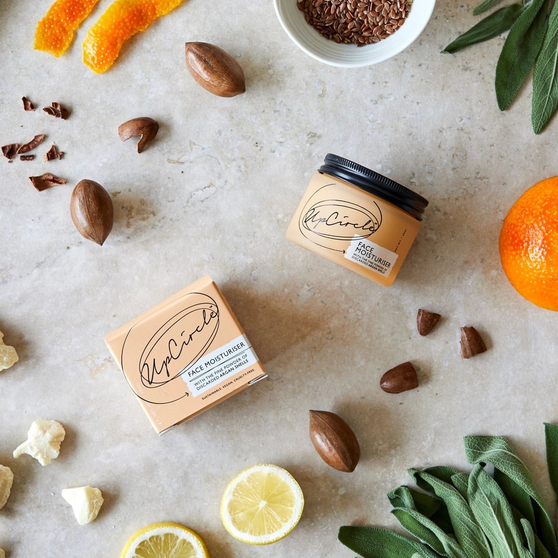 Organic Face Moisturizer with Upcycled Argan Shells: 1.7 oz - Marley's Monsters