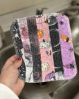 Scrap Felt Dish Cloth: Fall Prints - Marley's Monsters