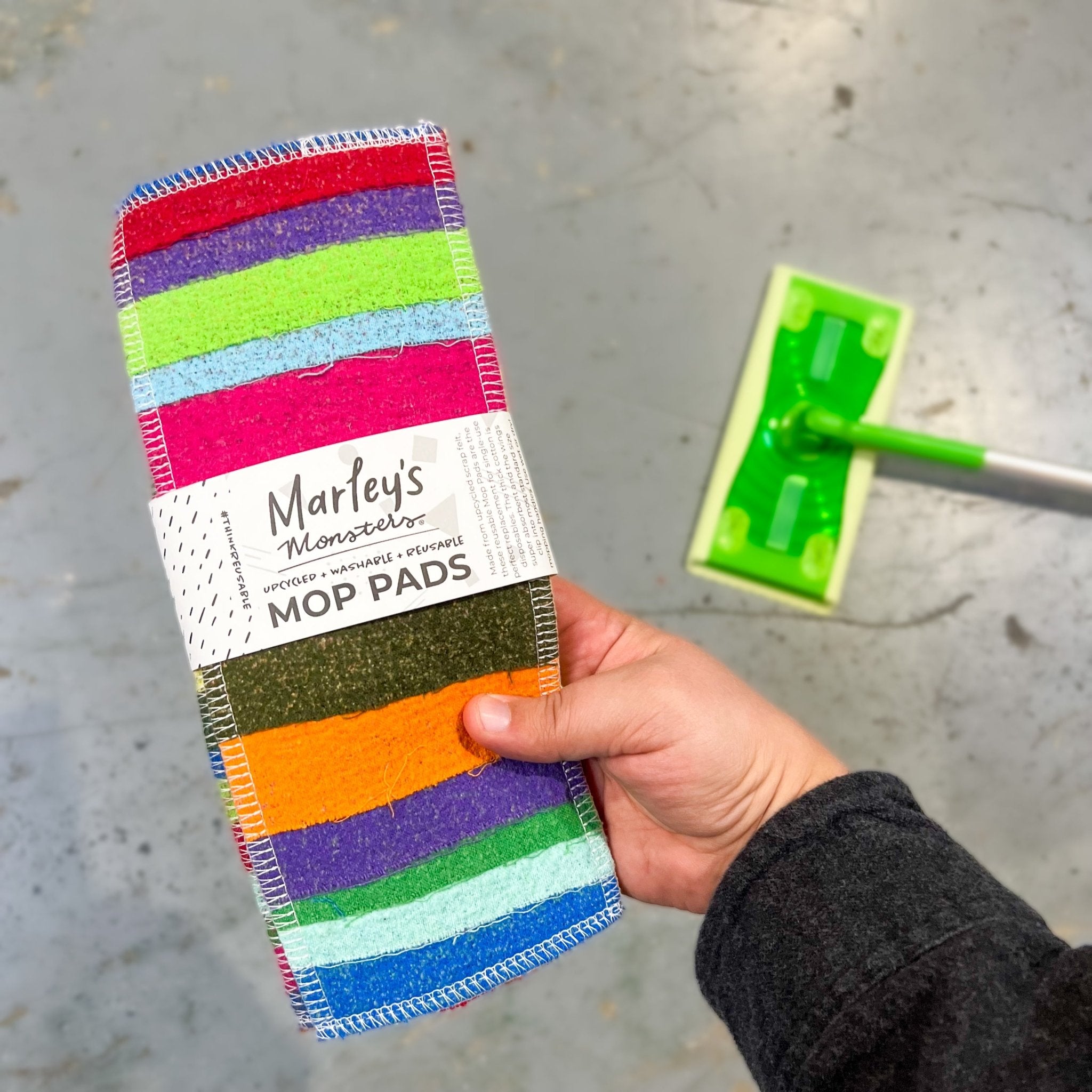 Scrap Felt Mop Pads: Set of 2 - Marley's Monsters