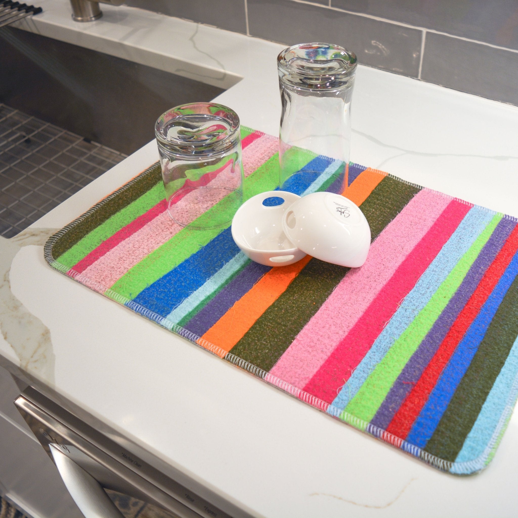 Drying Mat for Kitchen Counter Placemat Mashine Washable Dish Rack