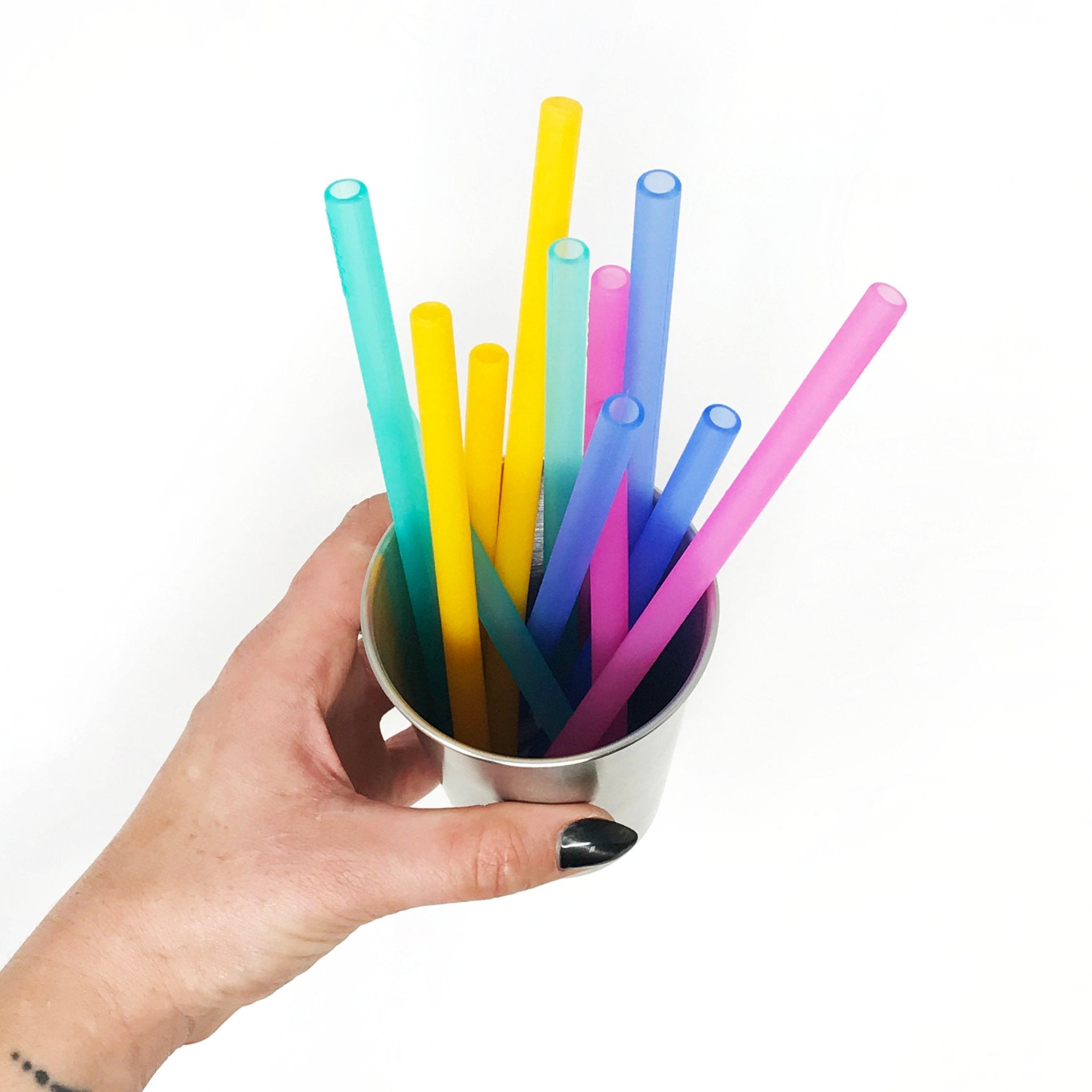 Reusable Straws/ Red Hear and Stripes Reusable Straws / 