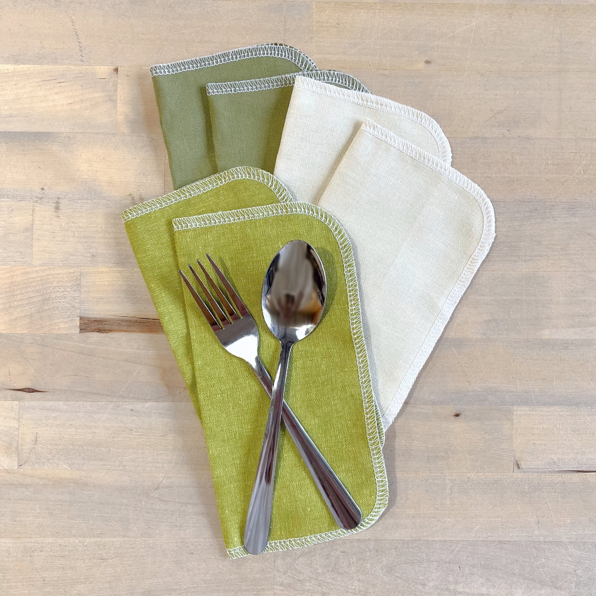 Small Linen Napkins: Tonal Sets 6-Pack - Marley's Monsters