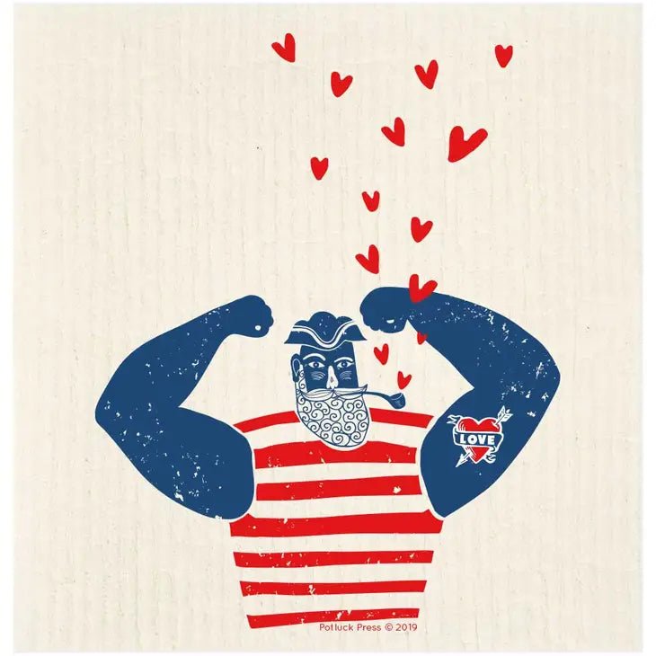 Swedish Dish Cloth: Valentine's Day Prints - Marley's Monsters