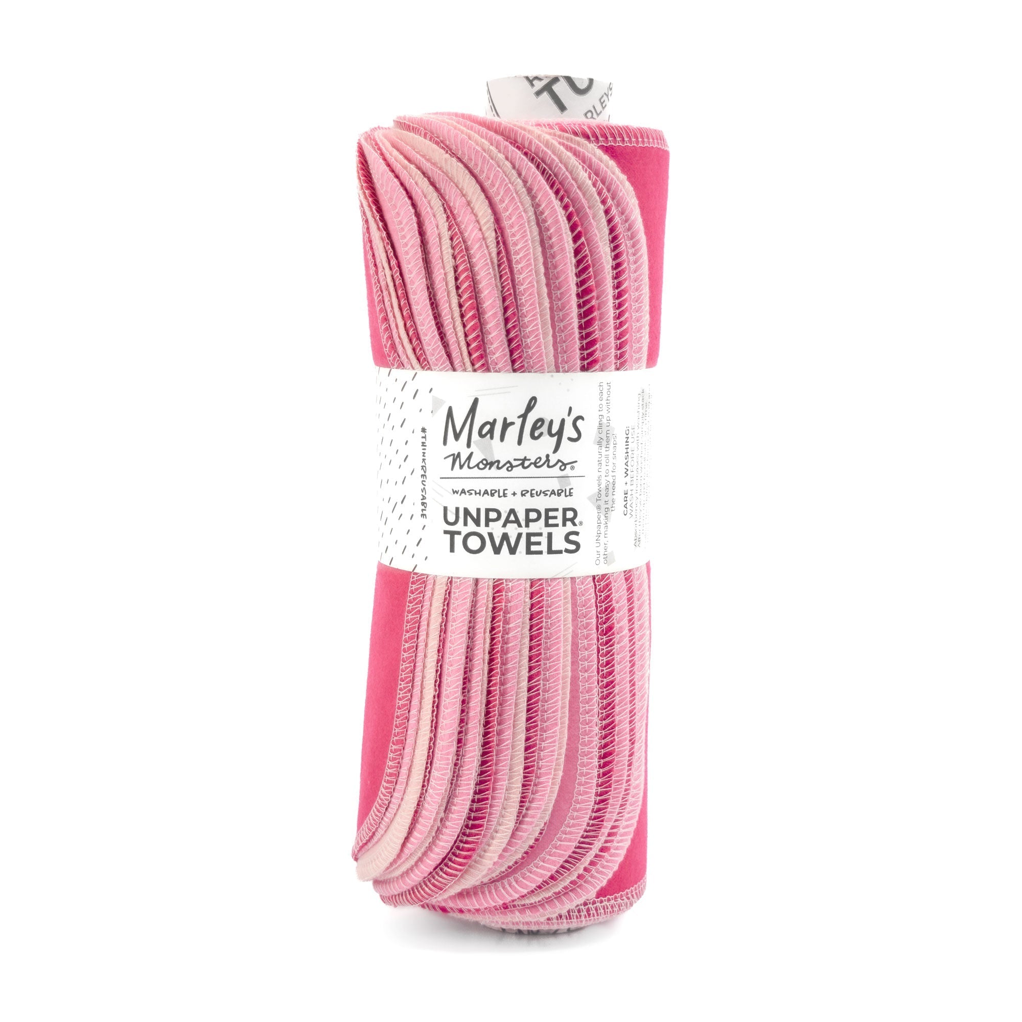UNpaper® Towels: Pinks - Marley's Monsters cotton flannel reusable paper towels