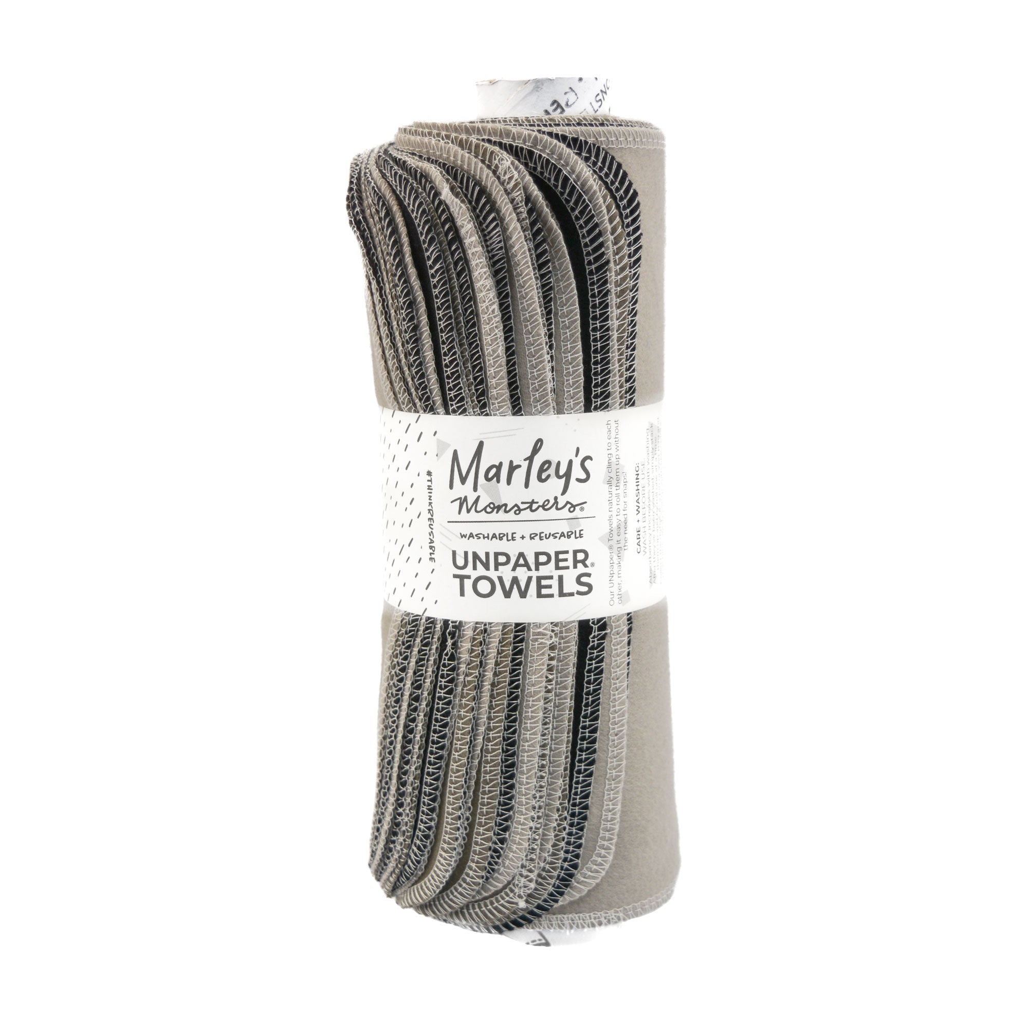 UUNpaper® Towels: Color Mixes - Greys - Marley's Monsters cotton flannel reusable paper towels