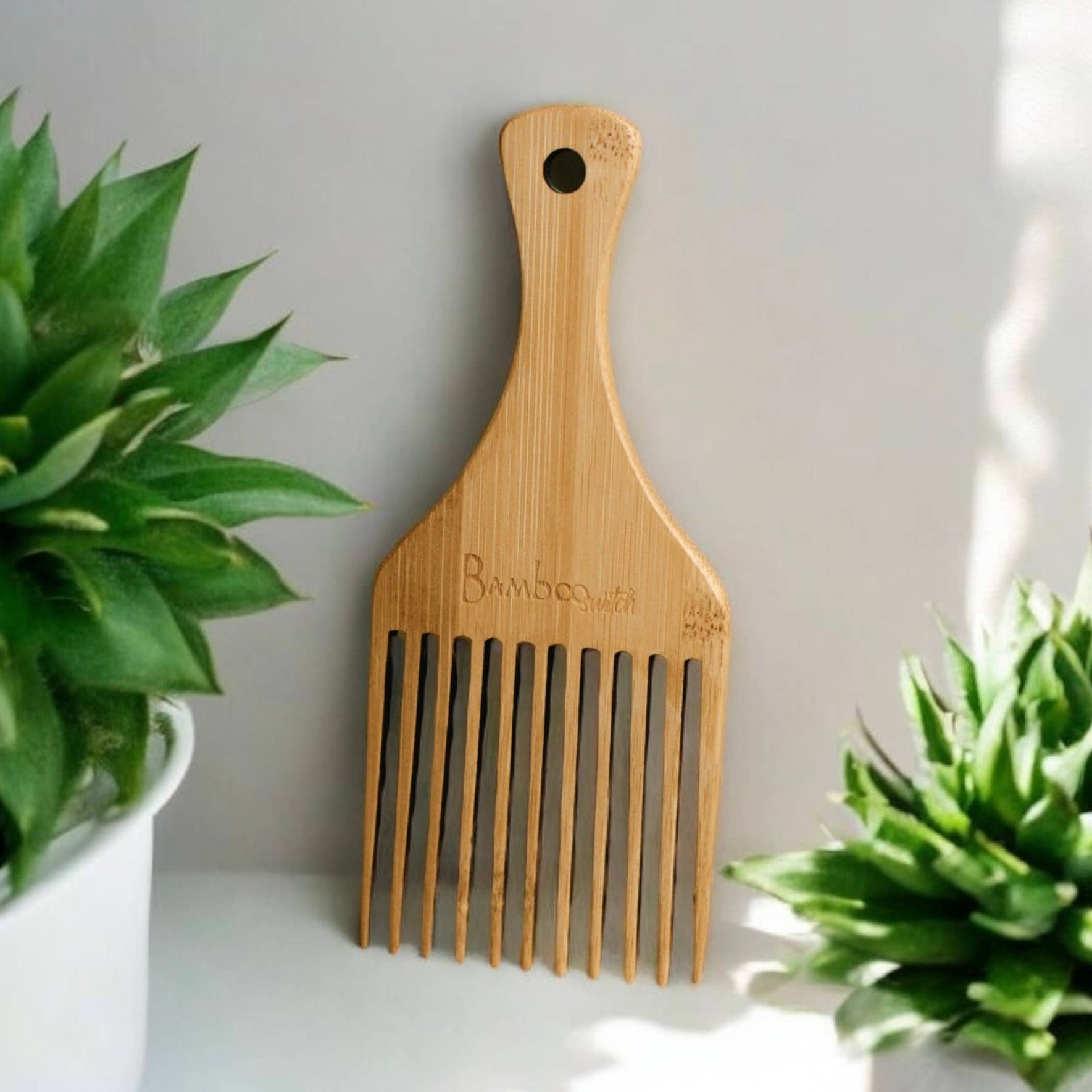 Bamboo Hair Pick