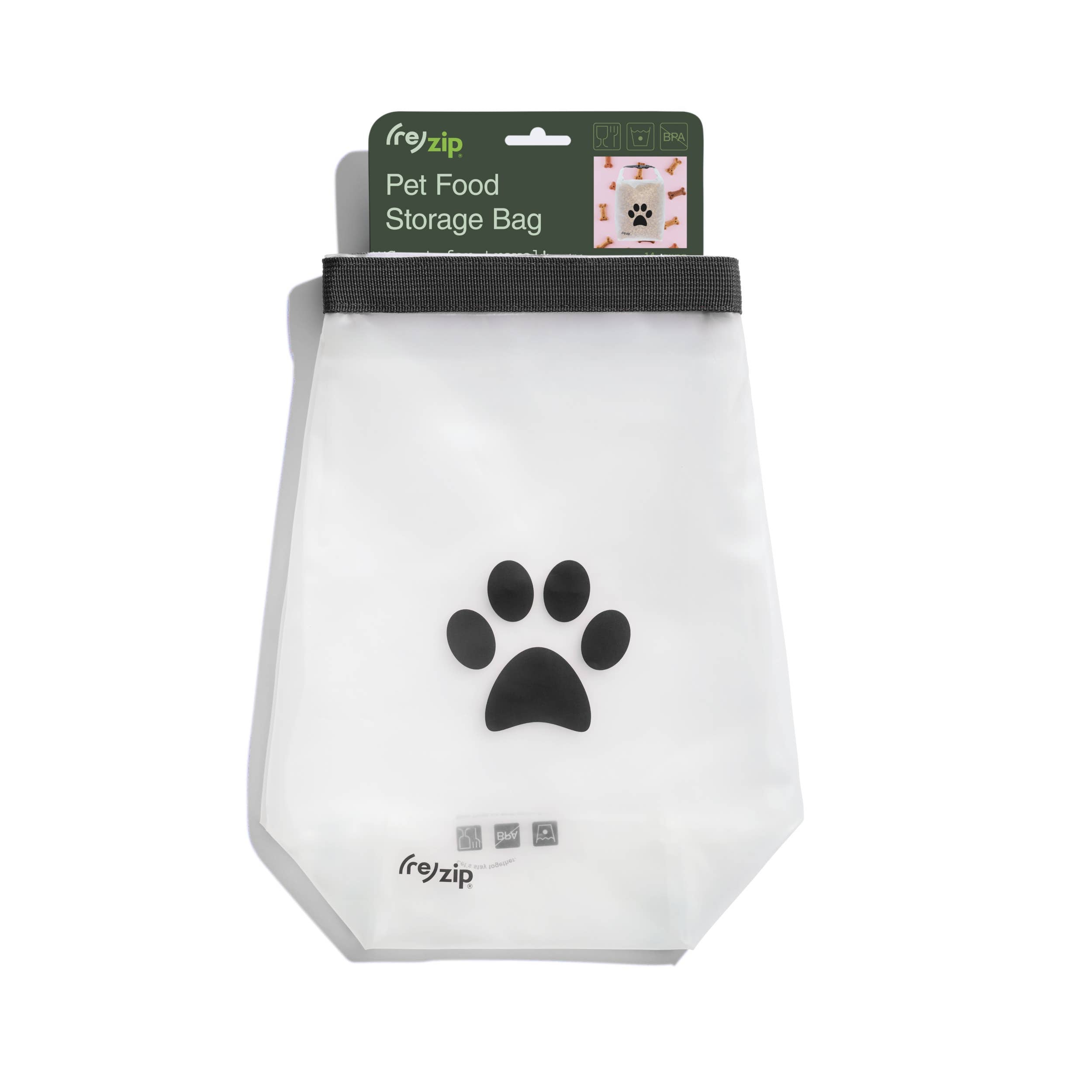 Reusable Roll Top Pet Food Storage Bag: Medium