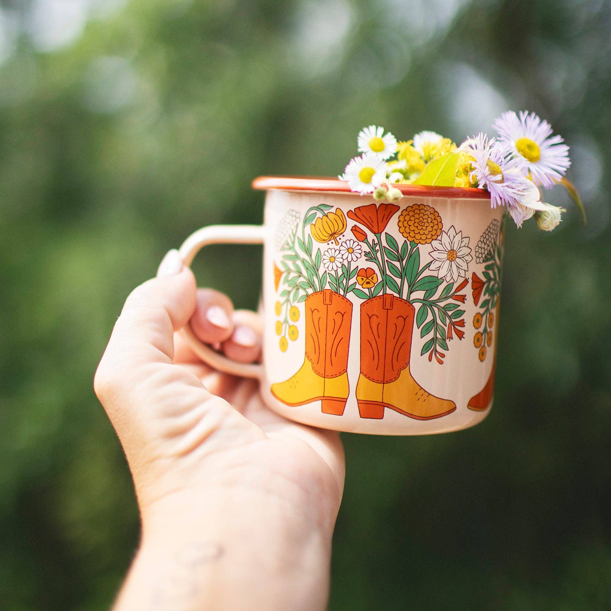 Enamel Coffee &amp; Camp Mug 16 Oz