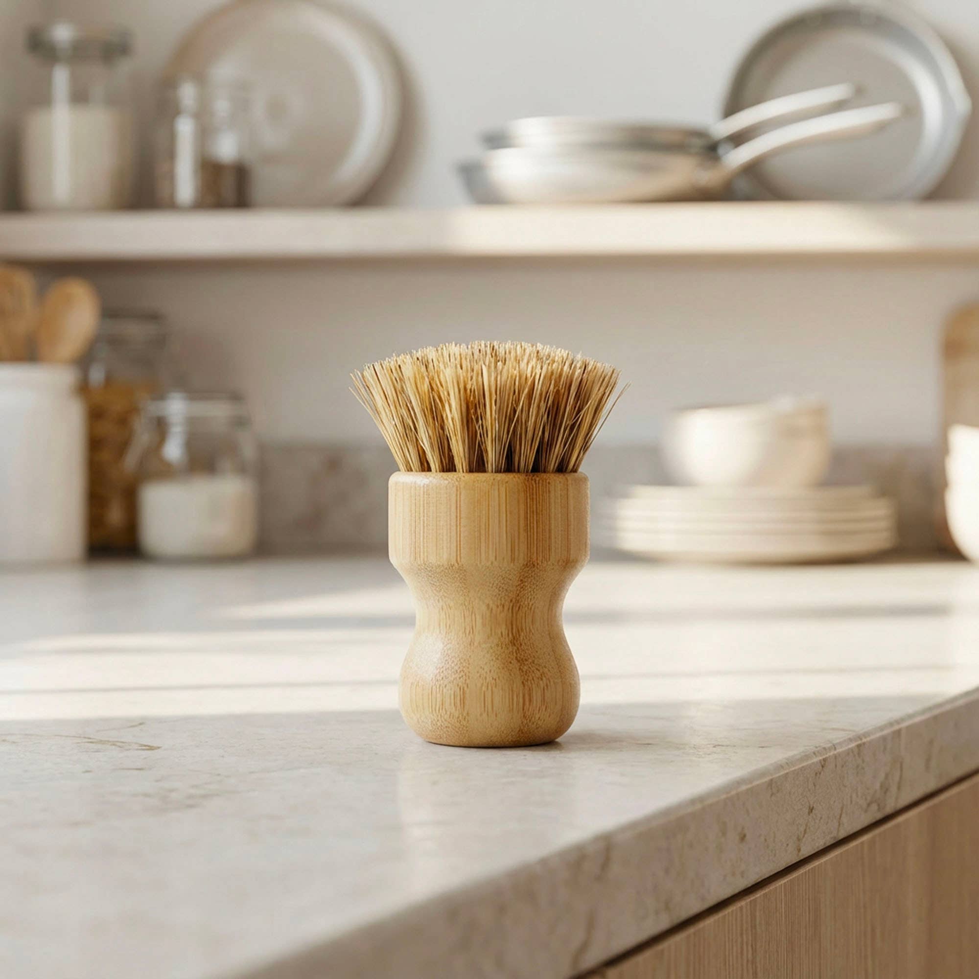 Bamboo Pot Scrub Brush