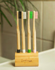 Bamboo Toothbrush Family Stand