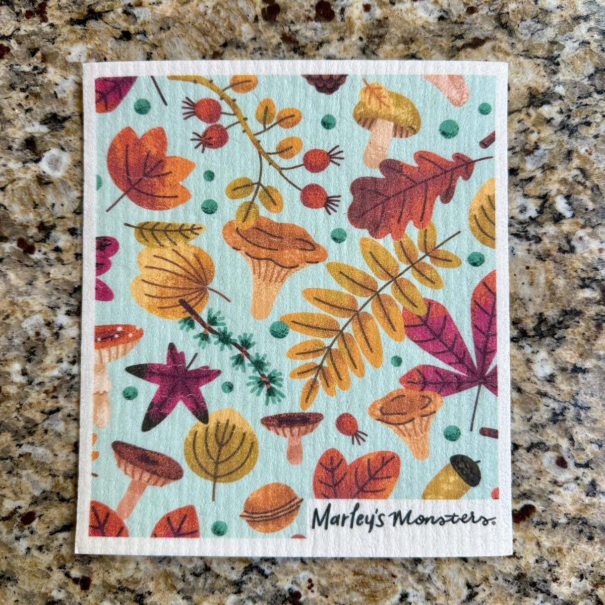 Swedish Dish Cloth: Fall Prints