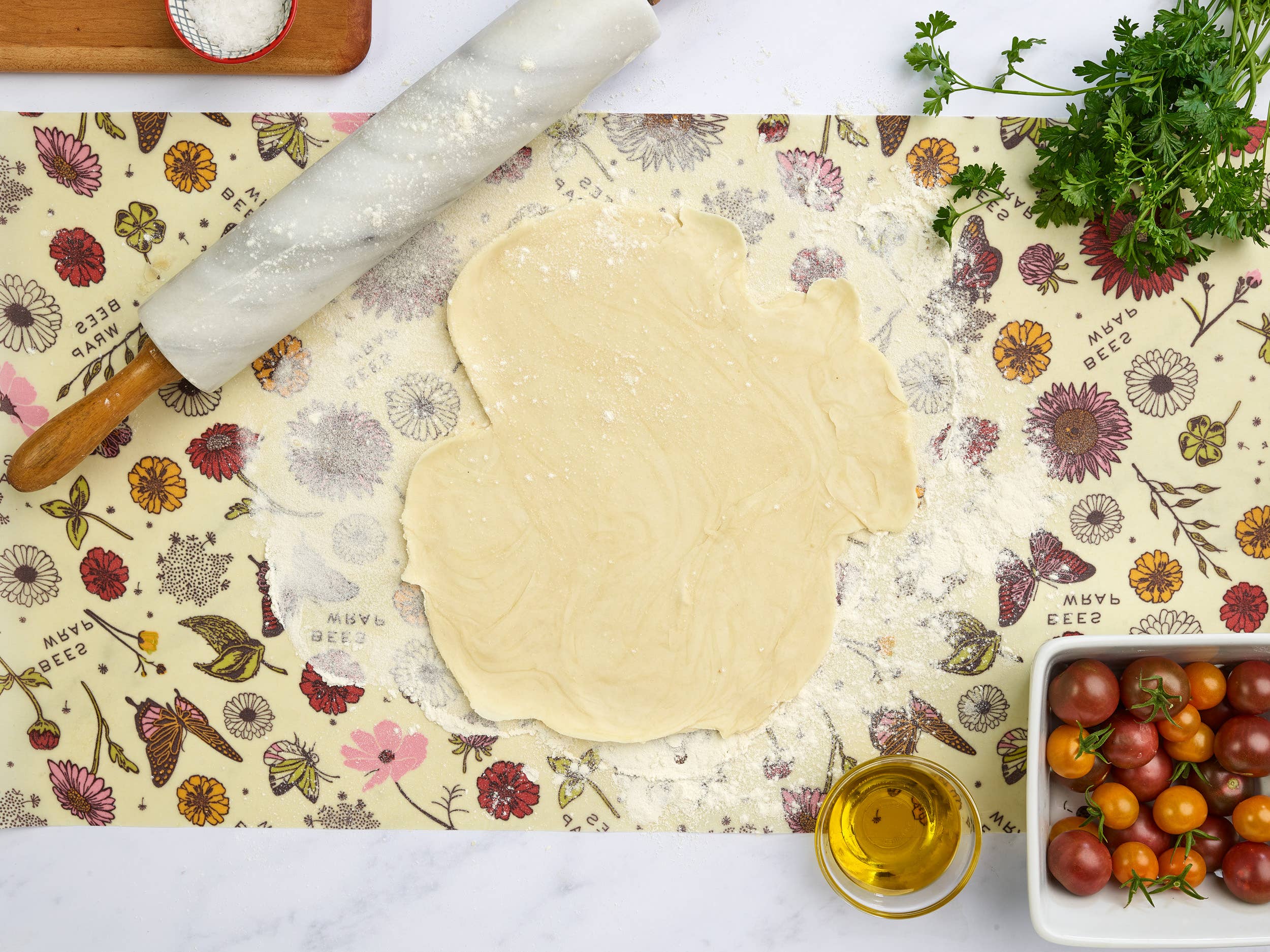 Beeswax Bread Wrap: Meadow Magic
