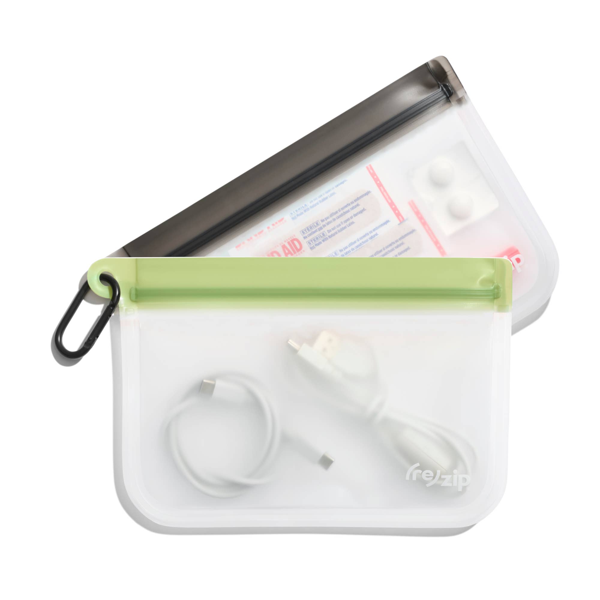 Travel Bags w/ Carabiner: 2-Pack