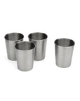 4-Pack Stainless Steel Cups: 8 or 12 oz