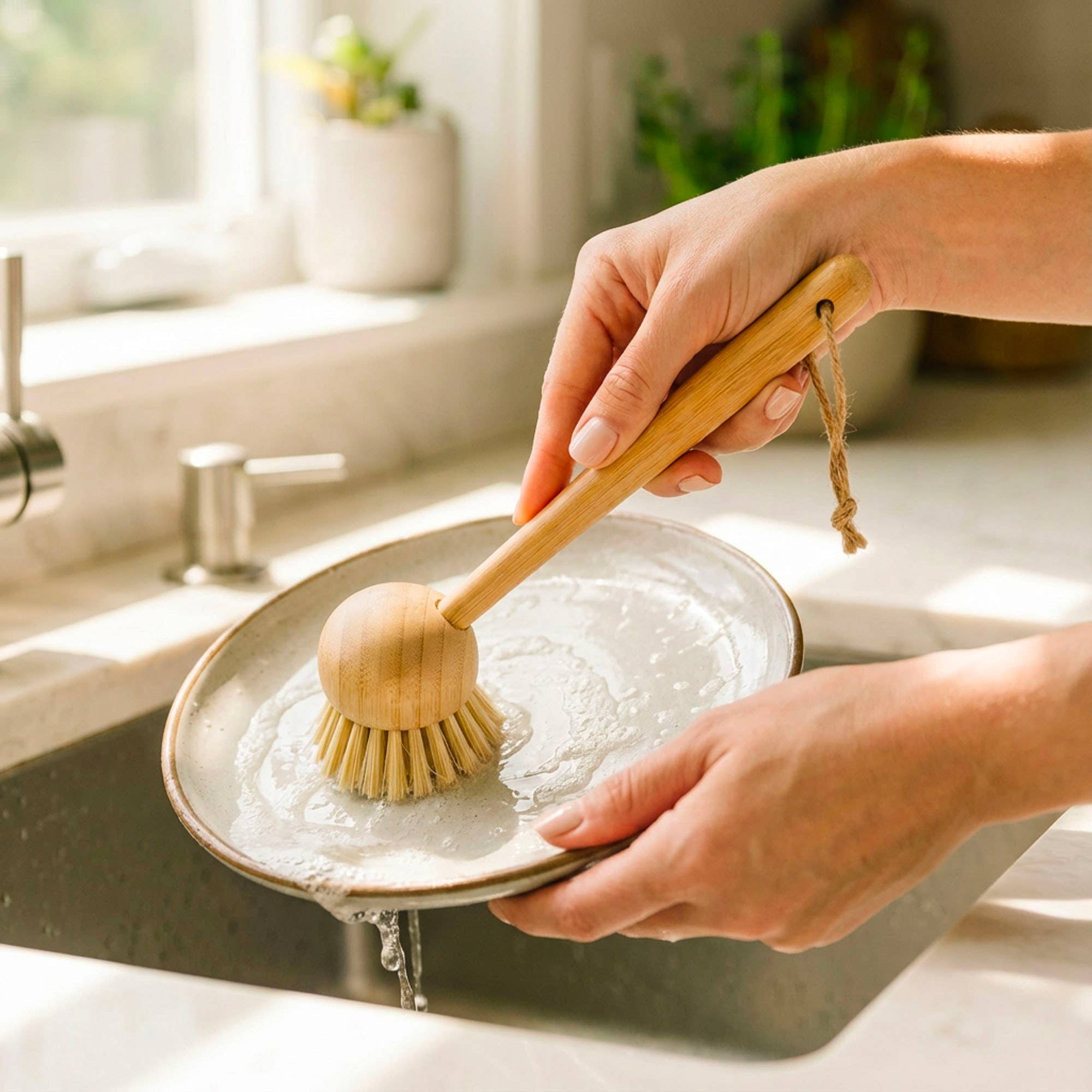 Bamboo Kitchen Dish Scrubber