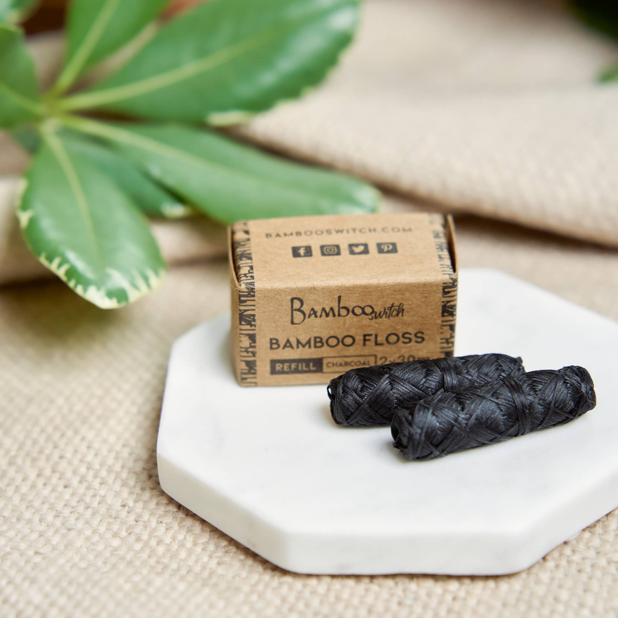Vegan Bamboo Floss Refill: 2 Pack