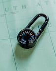 Carabiner Compass + Thermometer - Black