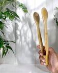 Bamboo Serving Tongs: 12"