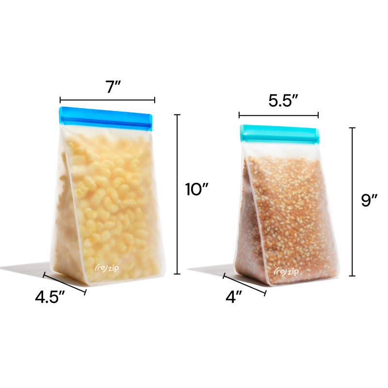 Reusable Stand-Up Snack Bags: 2-Pack