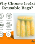 Reusable Flat Gallon Storage Bags: 3-Pack