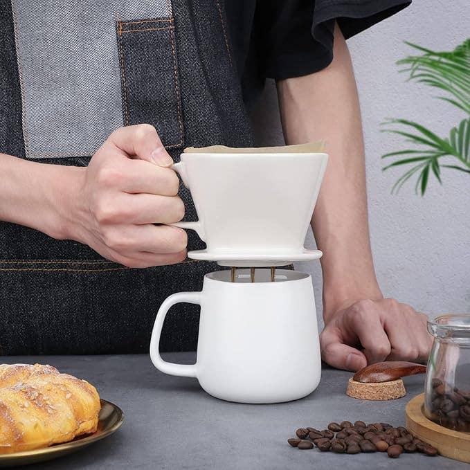 Porcelain Pour-Over Coffee Dripper: Brandless