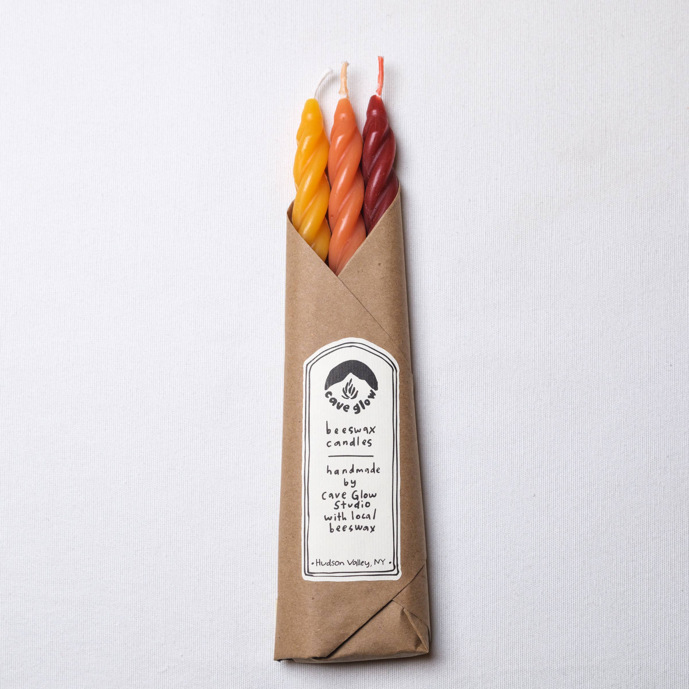 Spiral Beeswax Candles - Set of 3