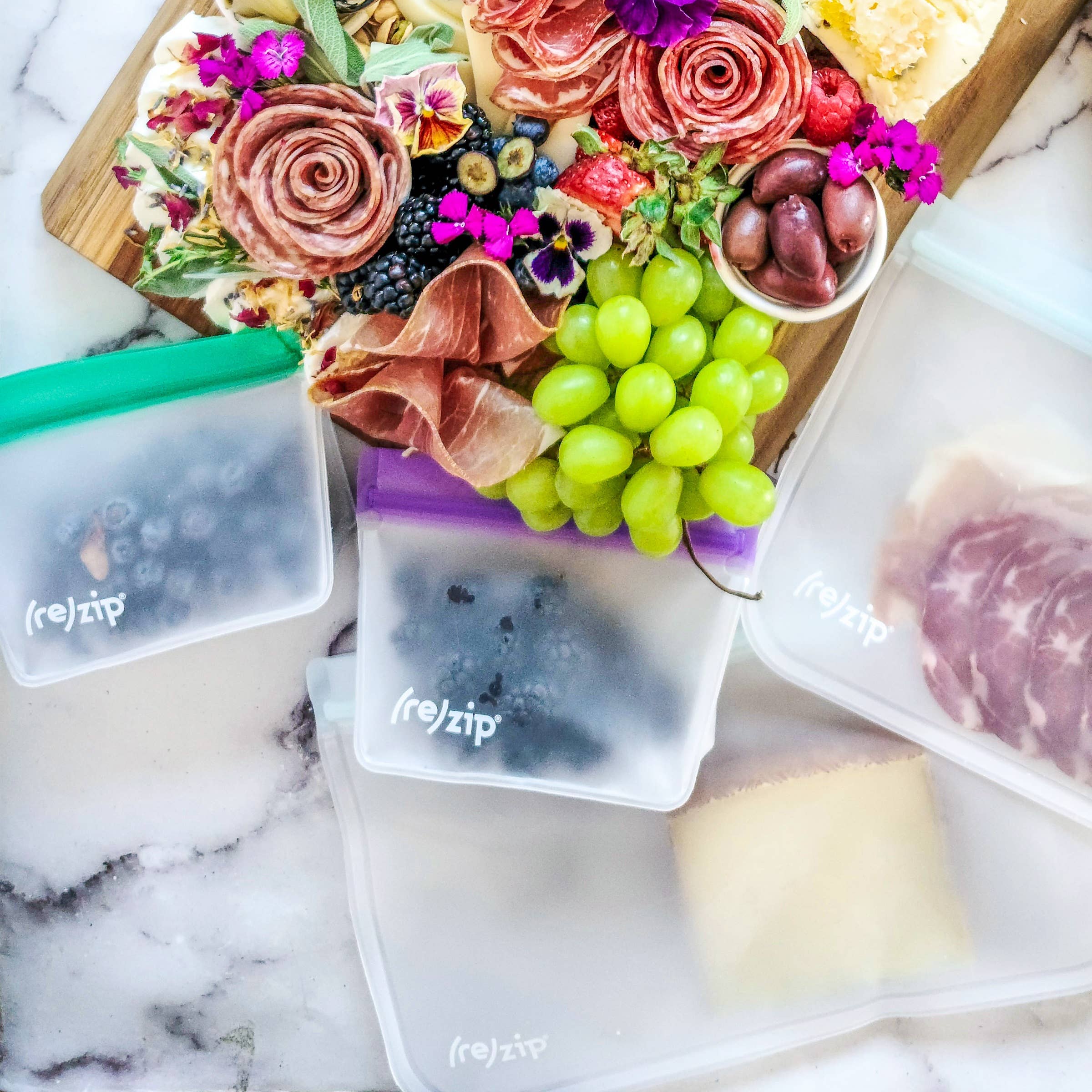 Reusable Stand-Up Storage Bags: 5-Pack