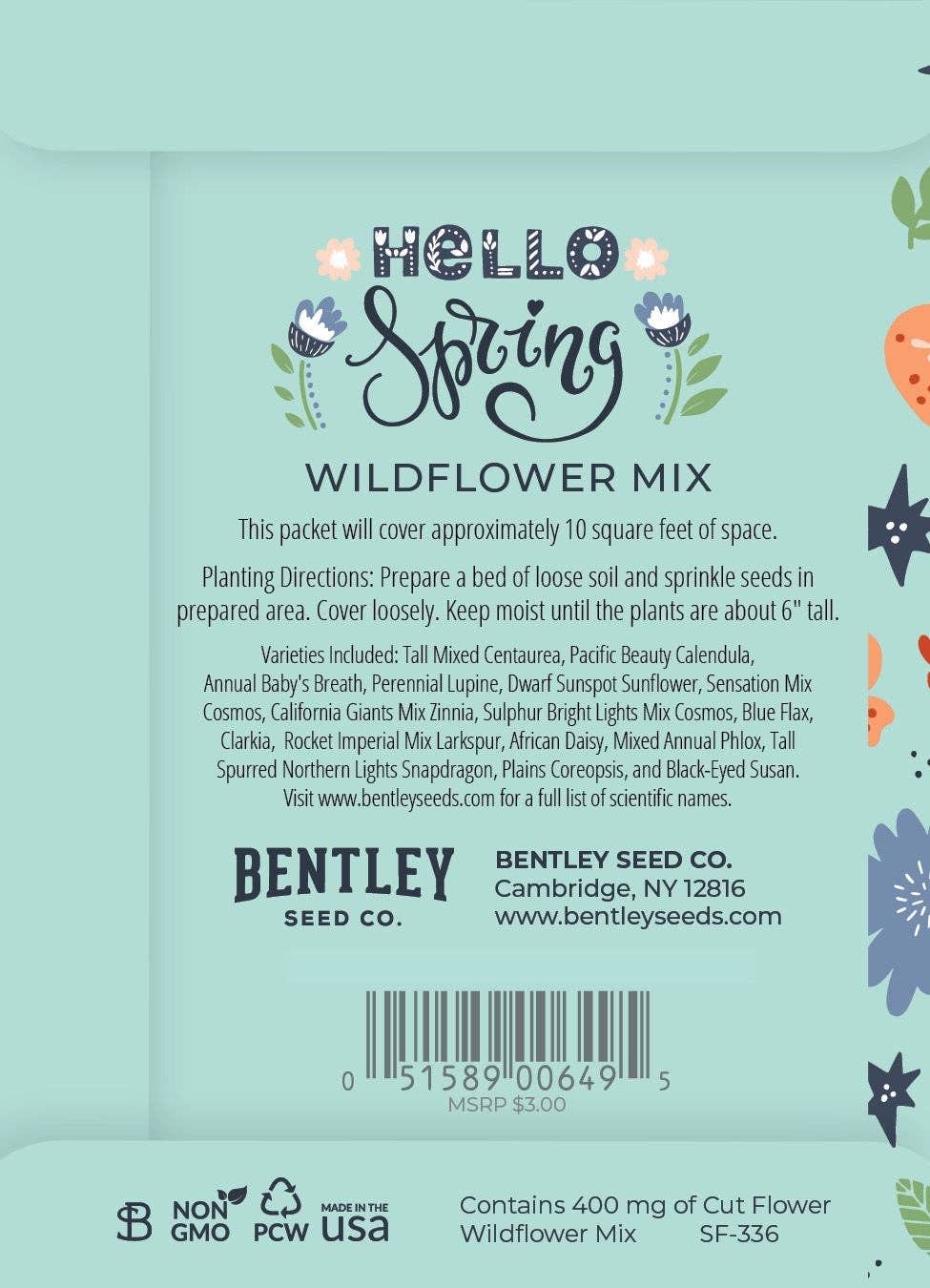 Wildflower Seed Packet: Hello Spring