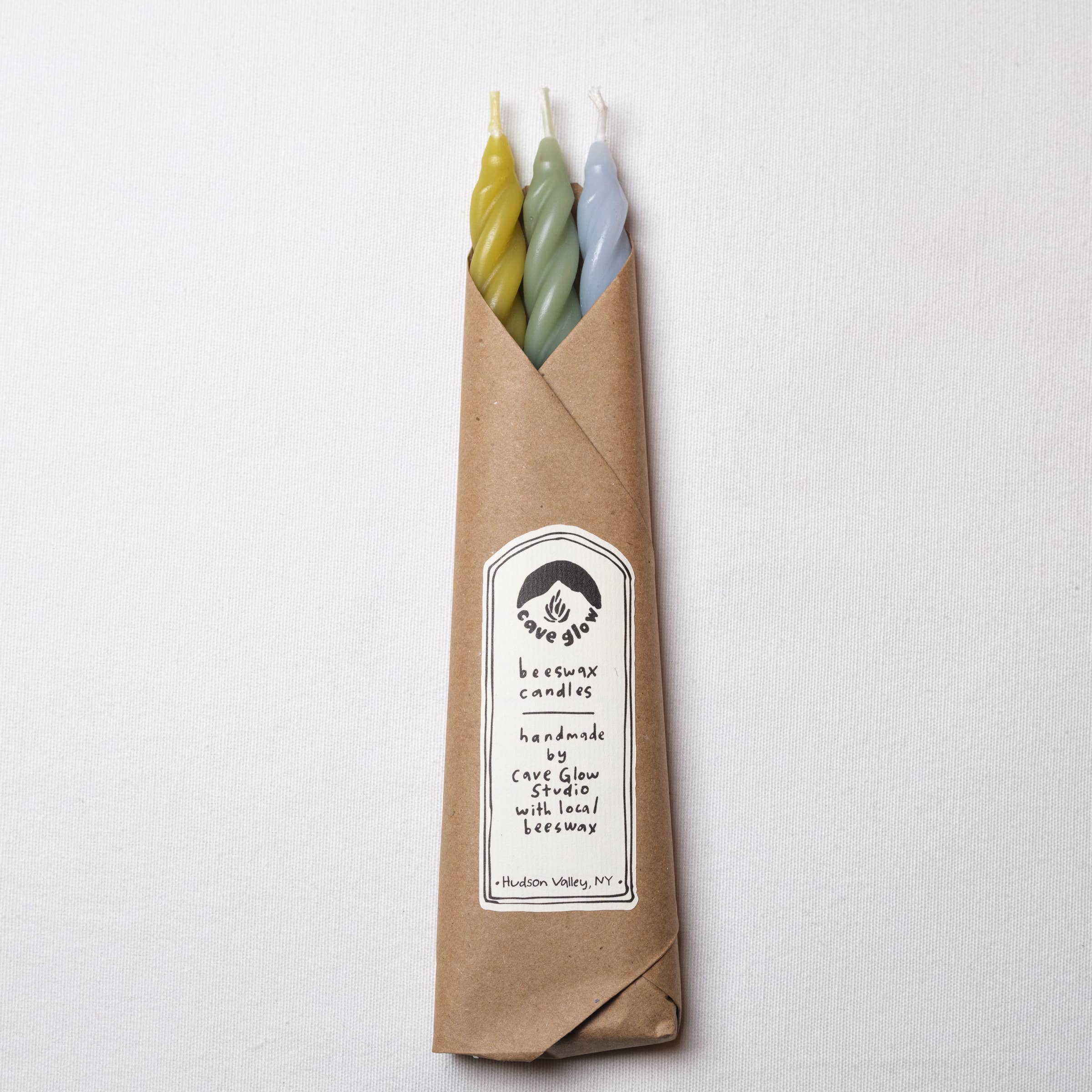 Spiral Beeswax Candles - Set of 3