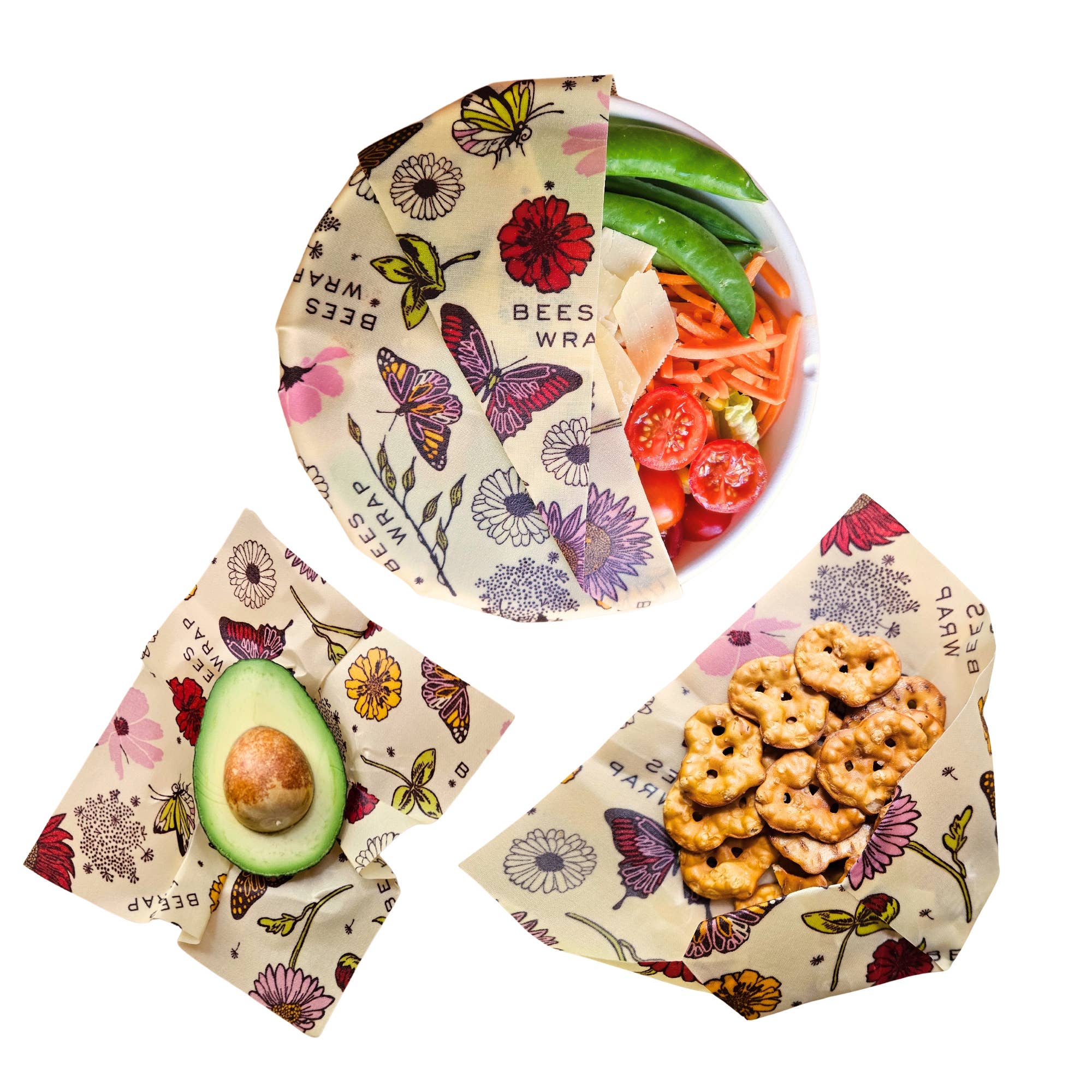 Beeswax Food Wrap: Meadow Magic Assorted 3 Pack