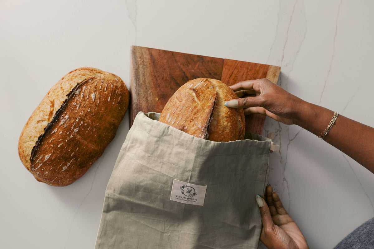 Beeswax Lined Bread Bag: Bees Wrap