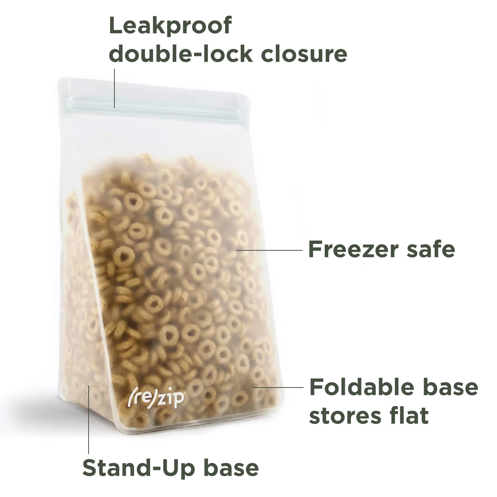 Reusable Stand-Up Snack Bags: 2-Pack