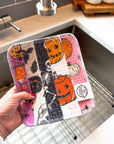 Scrap Felt Dish Cloth: Halloween Prints