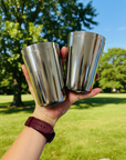 Stainless Steel Cups: Set of 4