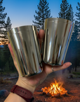 Stainless Steel Cups: Set of 4